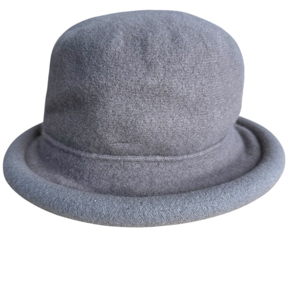 Parkhurst 100% Soft Wool Cloche Hat Gray Vintage Inspired Winter Made in Canada - Picture 4 of 8